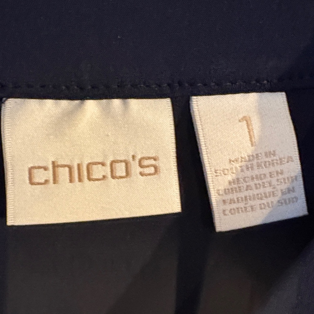 Chico's Black and White Floral Blouse - Picture 2 of 8
